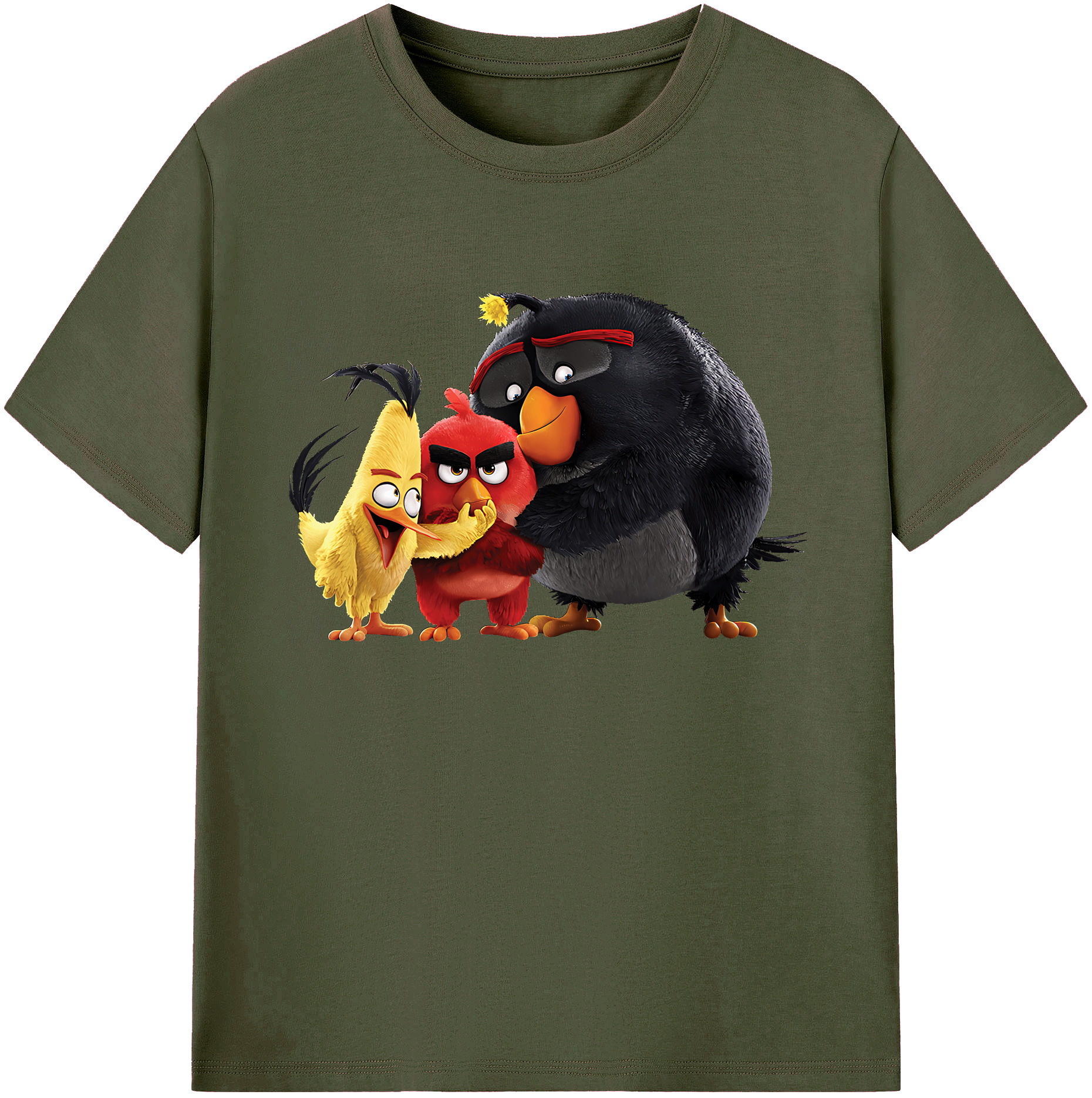（画像用） Angry Birds アングリーバード 綿100％ メンズ半袖Tシャツ｜肌触りやわらか＆通気性